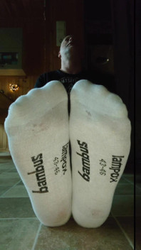 Sexy Feet in White Sneaker Socks