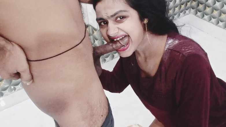 LateralChain349: Femme mariée indienne, sexe oral torride top - couple maison