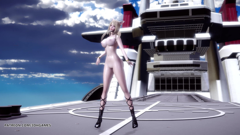 3D-Hentai Games: Trực thăng khỏa thân khiêu vũ Ahri Akali Kaisa Seraphine...