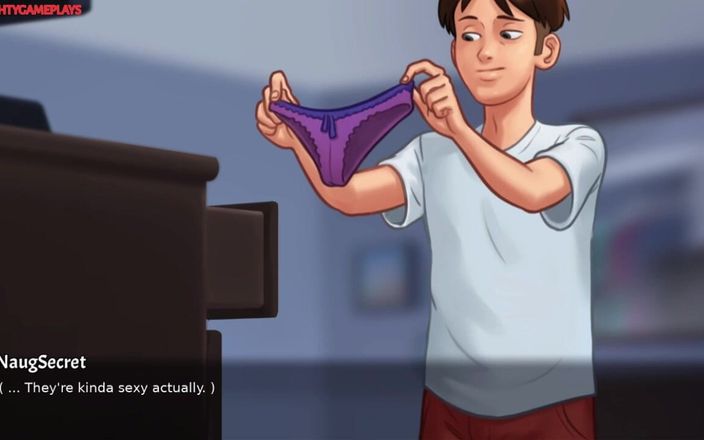 Naughty gameplays: Milf casera lo atrapó masturbándose con sus bragas, milf lo...