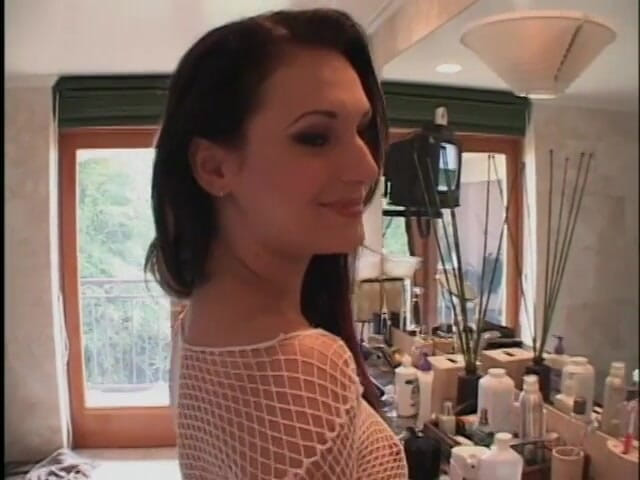 Hot and Wet: Hot brunette has a black and a white dude drilling...