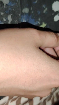 Secretly Used His Stepsister's Hand and Cum on Her Palm