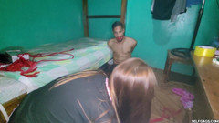 Selfgags femdom bondage: Jeho první svázaná: útěk výzva se dvěma ženami