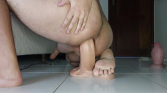 Lostbrl: Сесія з дилдо та товстим пробкою. Стогін з м'якими сідницями