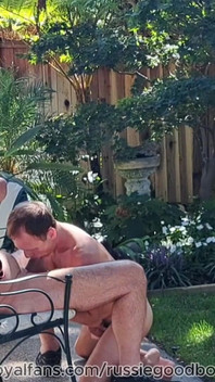 Stepdaddy Jay Taylor Gets Backyard Blowjob