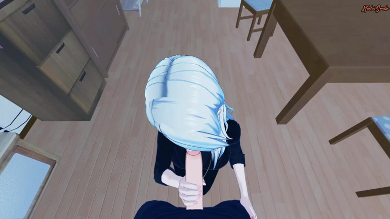Hentai Smash: Sae Niijima fa un deepthroat al tuo cazzo e ingoia...