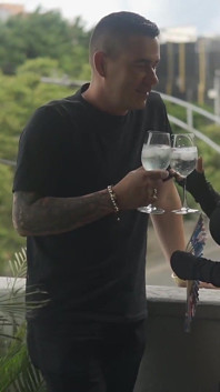 Hard Fuck with a Beautiful Colombian After a Few Glasses on the Balcony- Ft Natydelgado