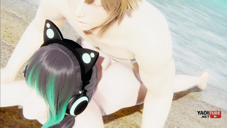 Yaoitube: Femboy Yaoi - Shin catboy bị đụ trong một cái lồn Beach.mp4