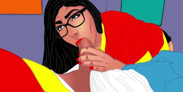 Back Alley Toonz: Perfektní sázka na kulatý zadek Miy a intenzivní kouření parodický...