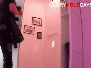 Young Worker Cums Twice - Right Through the Gloryhole