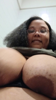 Flashing My Big Fat Titties in the Bathroom at the Library