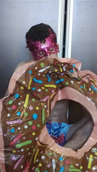 Blowing up My Inflatable Donut Fast!