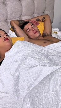Stepmom Enjoys Her Stepson-in-law's Cock While Pretending to Be His Girlfriend in the Bed - Savannah Watson