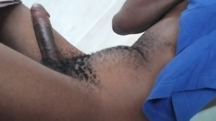 Kenyandick: Hairy Cute Black African Male Home Alone Enjoying Himself