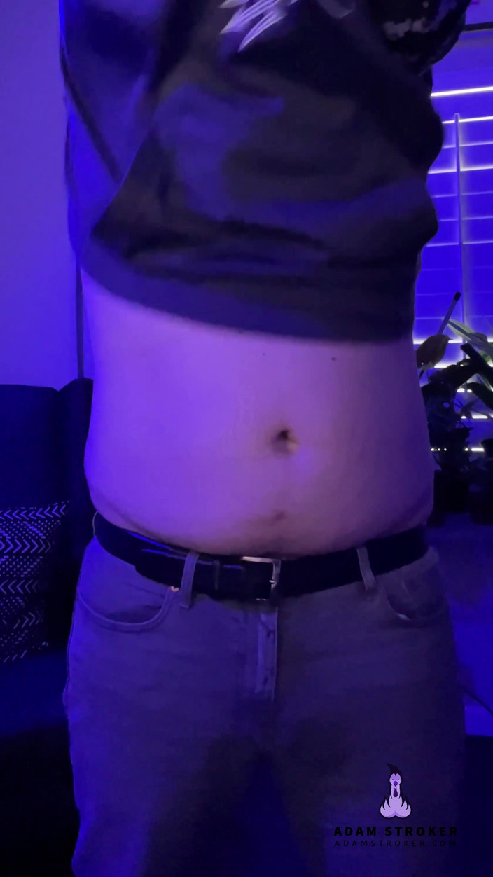 Adam Stroker: Striptease lent, tachinare de pulă groasă, gata să ejaculeze pentru...