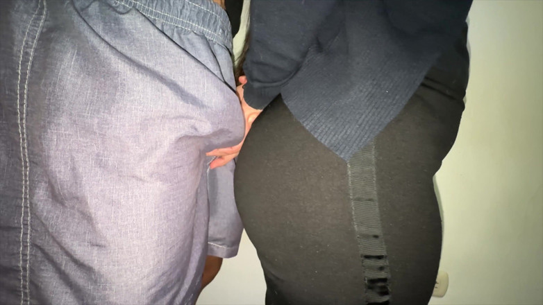 CoupleOfHotSins: Big-bootied Girl Gropes a Stranger's Penis