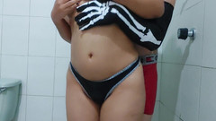 Josyandhot: Latina dusche reiben mit an kleidung - echtes einführen necken