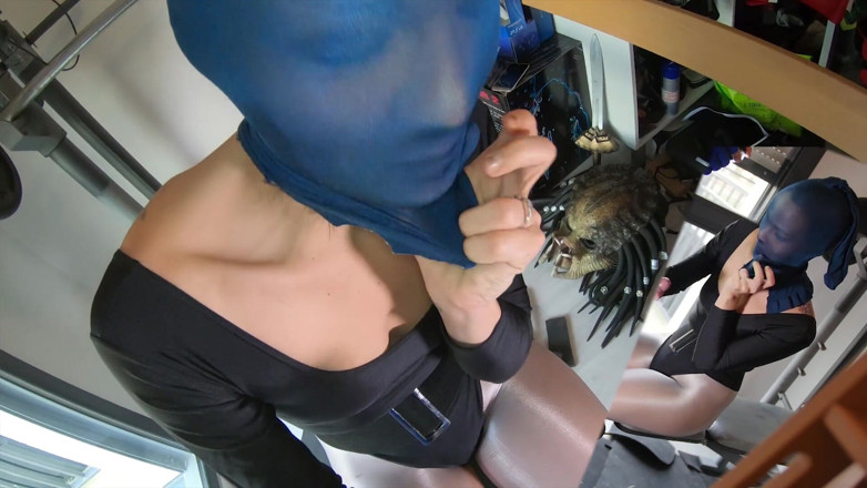 Nylon Xtreme: Blowjob at gym workout in leotard and pantyhose