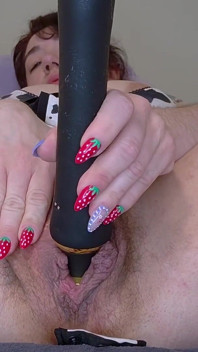 Lunaxscorpia Fucks Herself Deep with Magic Wand, Pees & Cums with Fat Head - Real Piss Orgasm in Cow Print