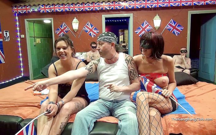 The Gangbang Club: Masked mature with Trinty at a small groupsex party