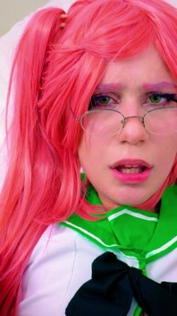 Otaku No Anal Heavy: Pink-haired Cosplayer Riding Her Butt Persistently