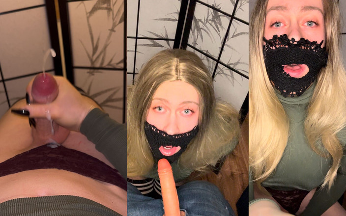 Fembaby: 娇小的金发少女femboy吮吸鸡巴