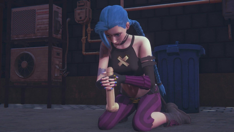 Waifu club 3D: Jinx ama masturbare grossi cazzi