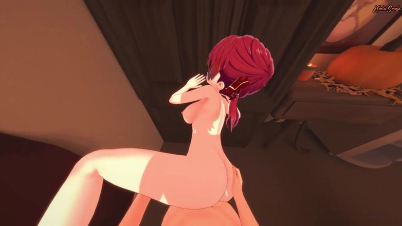 Hentai Smash: มุมมอง POV เย็ดโฮโชว์ มารีน แล้วแตกคาหี - เย็ด Hololive