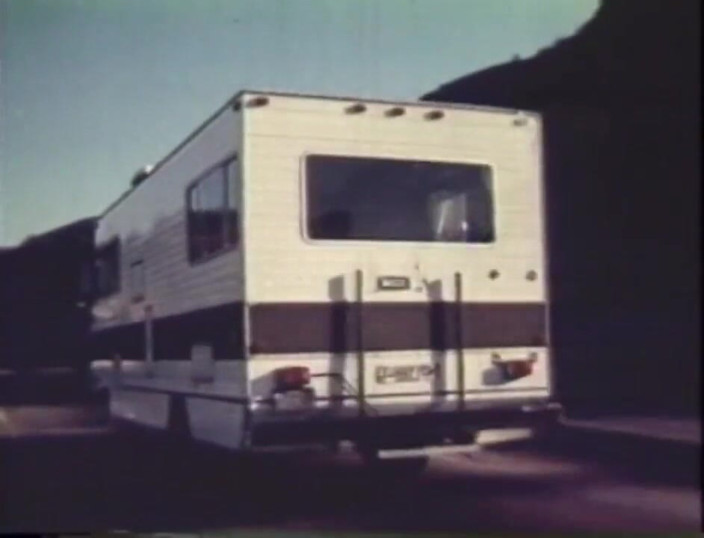 Vintage megastore: Bubble butt black chick in a caravan