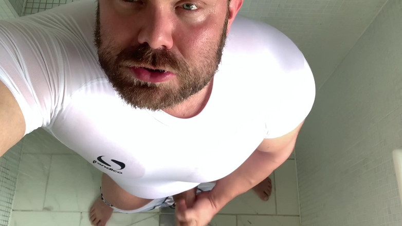 Jack stacked: Jerk off in Lycra with Cum Countdown