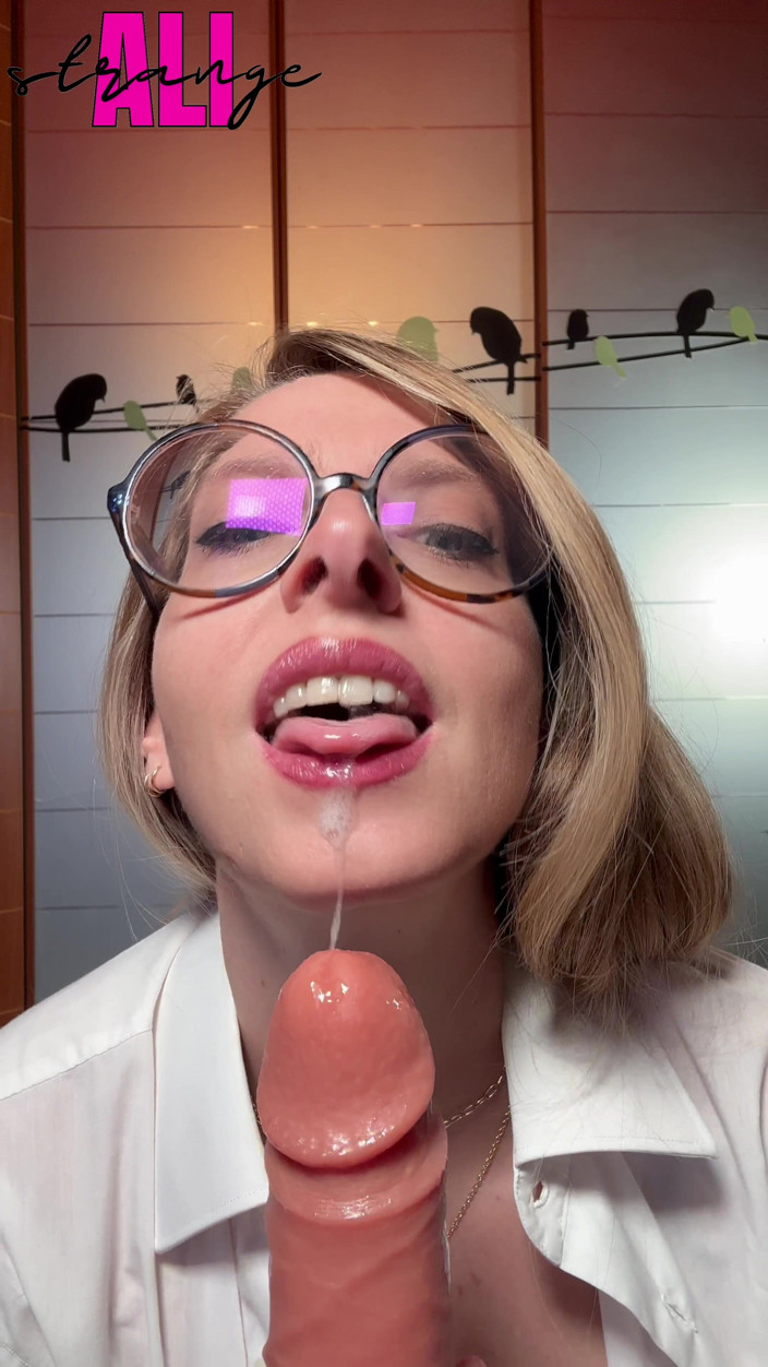 AliStrange: Wet Blonde Pussy Has Fun with Her Dildo!