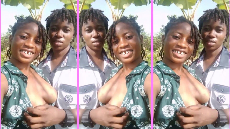 African Beauties: Black Teen Lesbians Risky Outdoor Fun