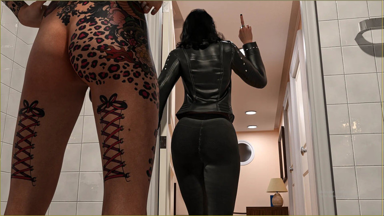 Future MoneyMan: Malady Touching Shemale Dana's Cock While She Jerking in Toilet