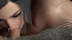 Hot Brunette Is Thirsty for Sex in the Forest
