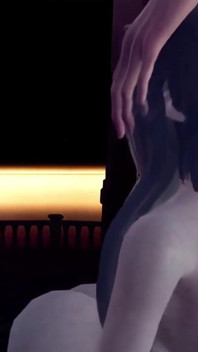 Hayalet kız gırtlağına kadar alıyor | 3D Porn