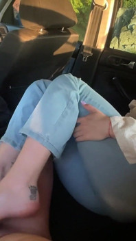 Outdoors Blowjob & Footjob: Cheating with BFF