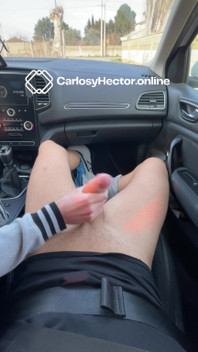Roadside Pleasure - Jerking off in the Passenger Seat While the Car Keeps Moving