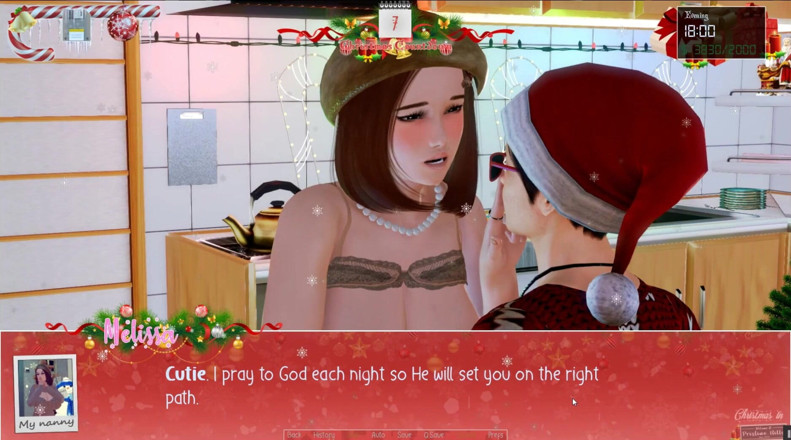 Cumming Gaming: Unlimited Christmas [Xmas hentai pornplay] ep.12 breastfeeding from nanny's huge milking...