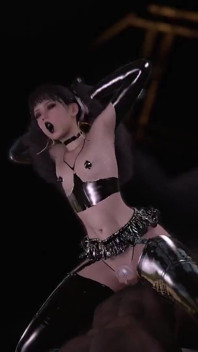 D3d Mackg4 Gothic Big-booty Slut Gets Intense Anal Pounding by Massive Black Monster Cock in Club Gaping, Cum Inside