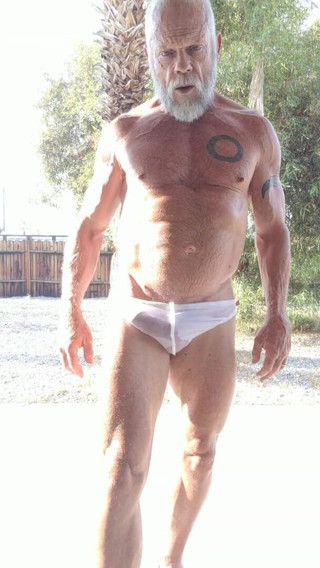 LADaveX: La Dave Semi in Wet Nylon Underwear