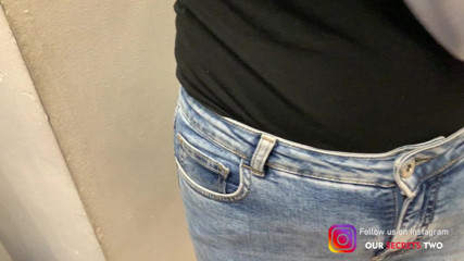 Our Secrets: Surprise cum in her panties in store changing room