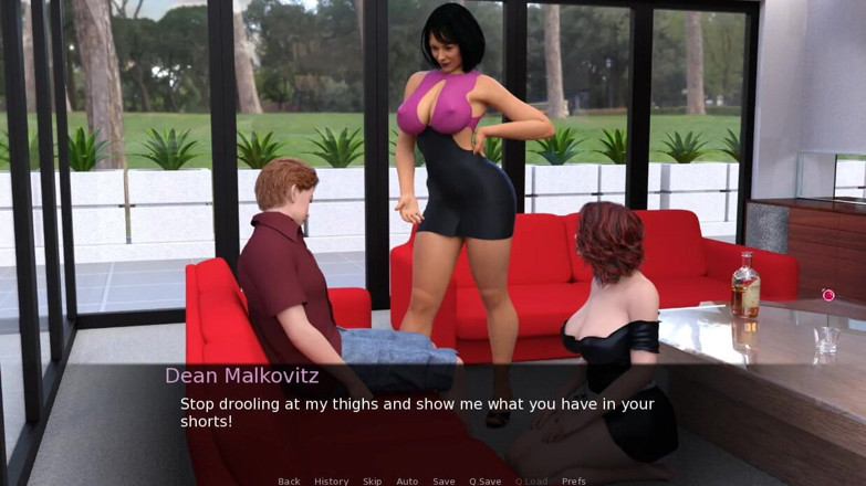 XXX Games Bunk: Milftopia - геймплей - ролевая игра - мачеха в наряде горничной и получает трах