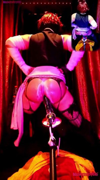 The Duality of Men 1 (cosplay) Farming Aura by Jumping, Bouncing, and Pounding My Shiny, Foamy Booty Against the Demon-dildo