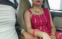 Horny couple 149: かわいいDesiインドの美しいBhabhiが積とともに巨大なディックに車屋外危険な公共性