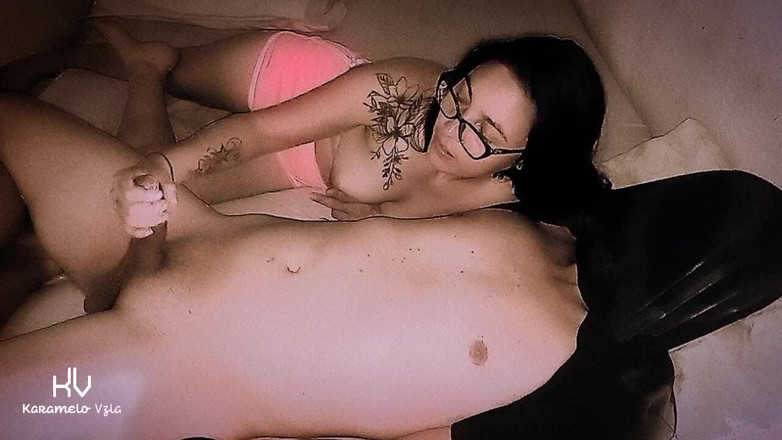 KarameloVzla: Wife Enjoys Whipping Male Cock and Nipples