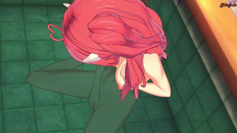 Hentai Smash: आयरनमाउज स्नान करते समय हस्तमैथुन करते हुए - vtuber हेंताई।