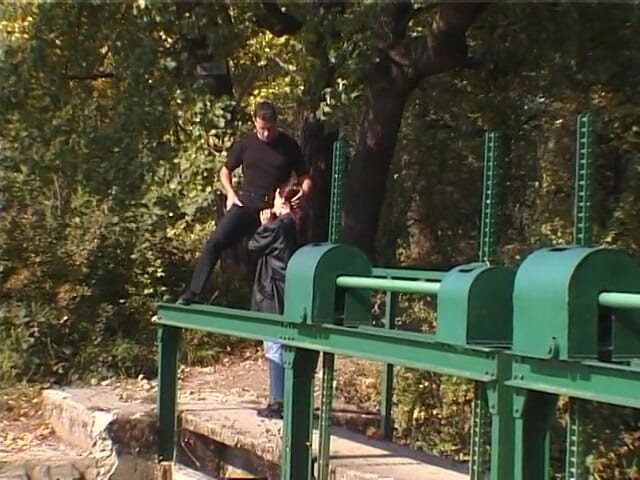 Lucky Cooch: Amateur couple fucking on a blanket by the river