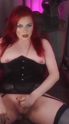 Lubed up Shemale Cock