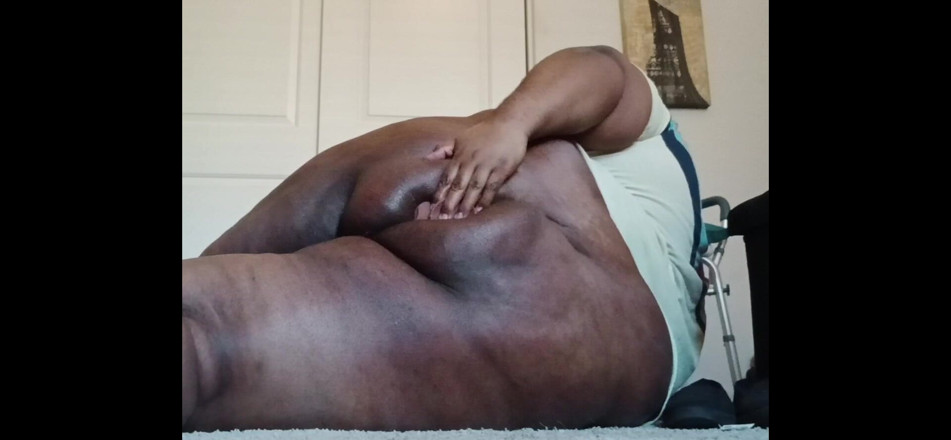 FantomeBi: Ebony Superchub Sissy Takes Anal Plugs and Dildo for the...