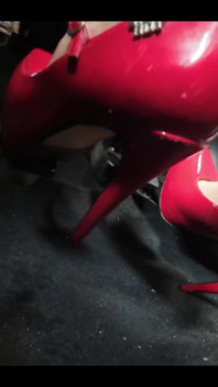 Driving in Red Stilettos